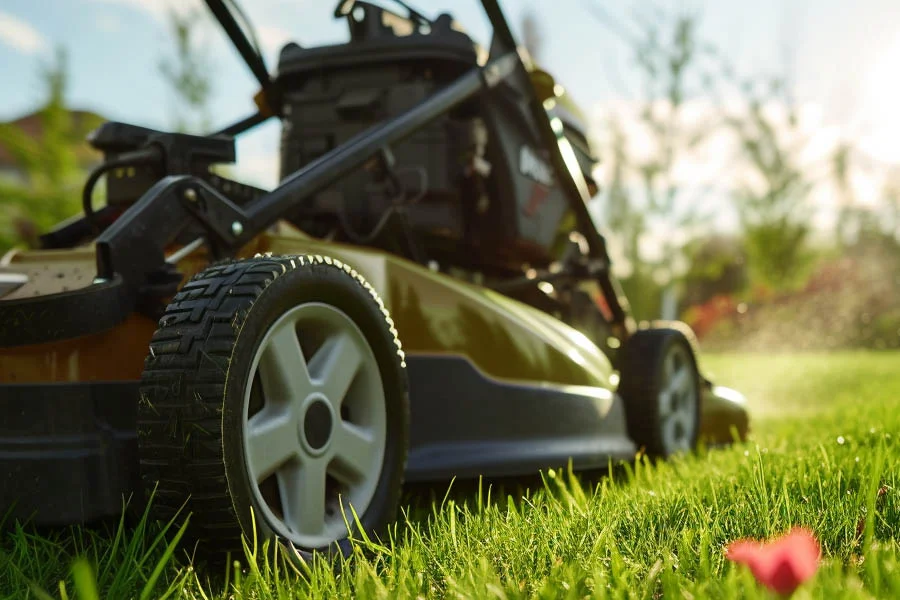 battery operated push lawn mowers