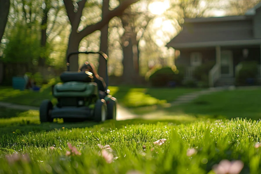 battery operated push lawn mowers